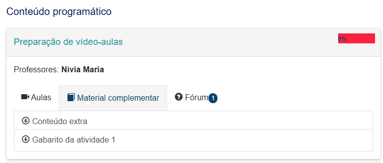 Material complementar da aula